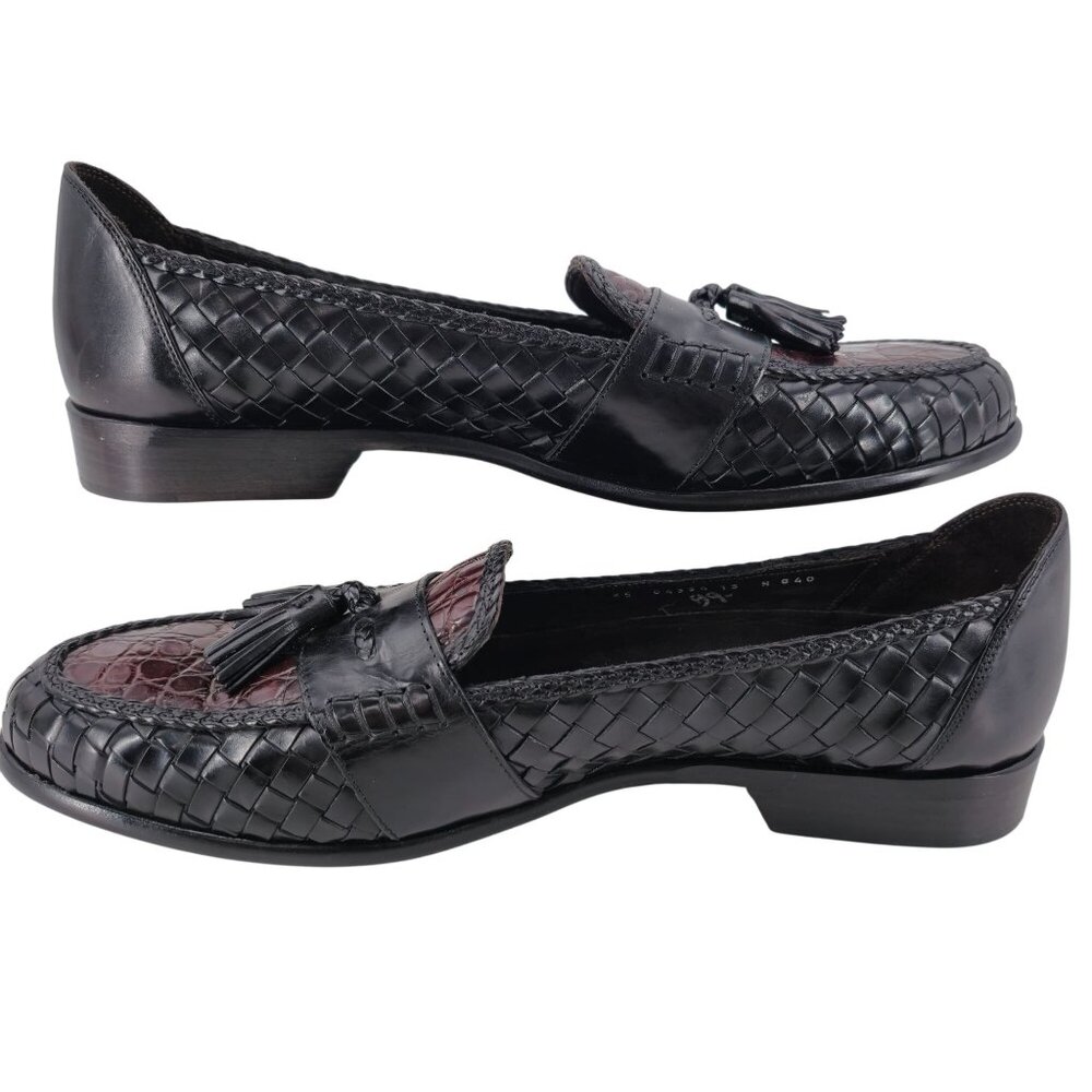 NEW Vintage Bragano Exotic Crocodile Leather Dress Shoes Mens 13N Brown Black - Picture 11 of 14